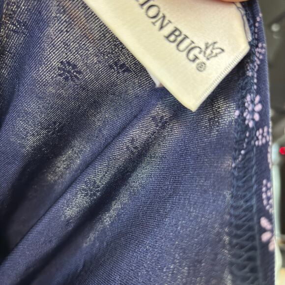 Fashion Bug Vintage Floral Blouse | Women’s XL | Blue Button Front Top - Picture 10 of 14